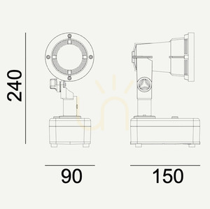 Außenstrahler Sande 1598BL schwarz LED GU10 5,5 W 3000 K 36° IP65 - Norlys small 1