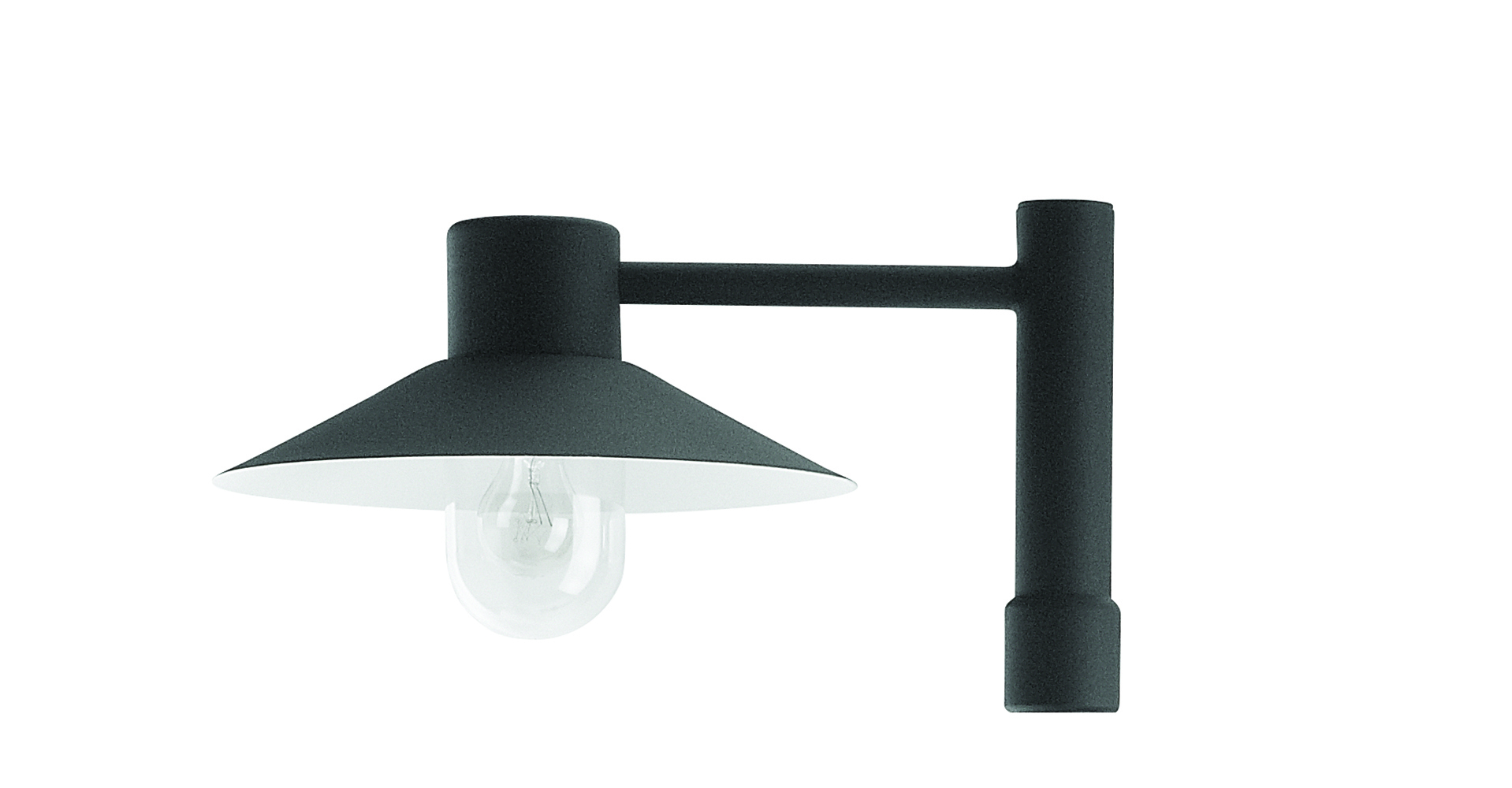 NORLYS Lund 2019BL pole-top light, black, E27, for ø50 mm pole (pole not included)