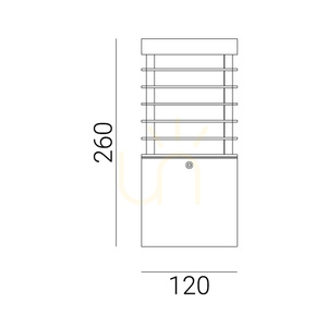 Pollerleuchte NORLYS Halmstad 211GR Graphit RAL 7016, LED 10,5 W 3000 K, 26 cm, IP65 small 2