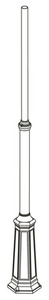 Beleuchtungsmast NORLYS Pole 3010BL schwarz 120–220 cm small 2