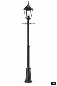 Gartenlaterne MODENA 301BL schwarz, Teleskopmast 193–283 cm, E27 – Norlys small 2