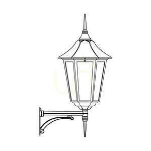 Mastleuchte NORLYS Modena Big 3024BL schwarz – Laterne am Ausleger, E27 small 1