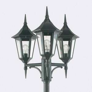 Norlys Modena 302BL Gartenlaterne, Mast mit zwei Laternen E27, Höhe 184–272 cm, schwarz RAL 9005 small 1