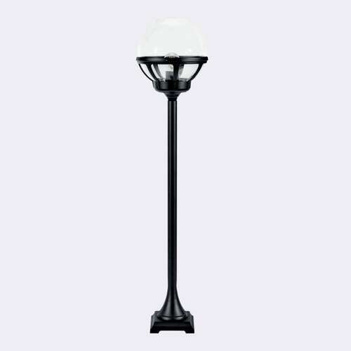 Prüfen Wegeleuchte NORLYS Bologna 314BL schwarz RAL 9005 E27 117,5 cm