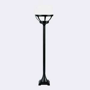 Wegeleuchte NORLYS Bologna 315BL schwarz RAL 9005, opale Kugel, E27, 117,5 cm small 0