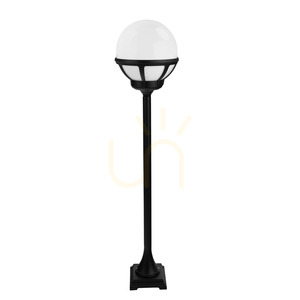 Wegeleuchte NORLYS Bologna 315BL schwarz RAL 9005, opale Kugel, E27, 117,5 cm small 4