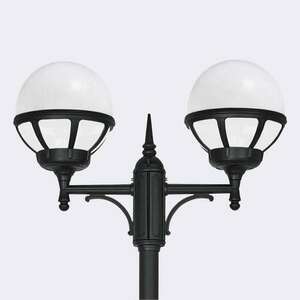 Gartenlaterne NORLYS Bologna 363BL schwarz zweiarmig 2x E27 165-254 cm small 1