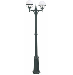 Gartenlaterne NORLYS Bologna 363BL schwarz zweiarmig 2x E27 165-254 cm small 0