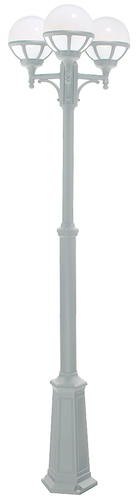 Prüfen BOLOGNA 365W Weiß E27 LED 3x9W Garten/Park Laterne.