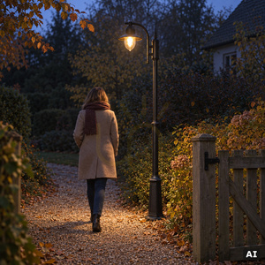 Garten- und Parkleuchte COMO 371BL E27 schwarz, höhenverstellbar 182–249 cm – Norlys small 5
