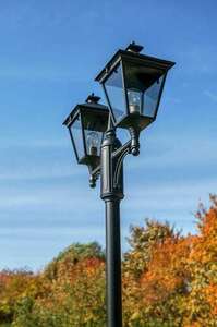 NORLYS LONDON Gartenlaterne 482BL schwarz IP54 2×E27 small 3