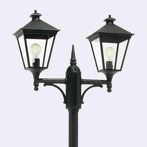 Prüfen NORLYS LONDON Gartenlaterne 482BL schwarz IP54 2×E27