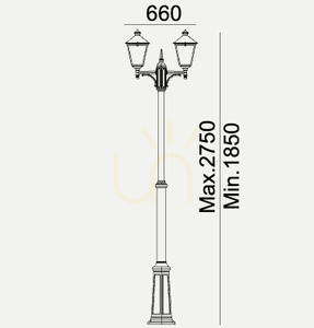 NORLYS LONDON Gartenlaterne 482BL schwarz IP54 2×E27 small 4