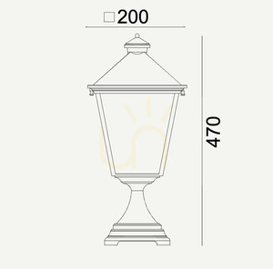 London 484 Schwarz E27 Led 9W small 1