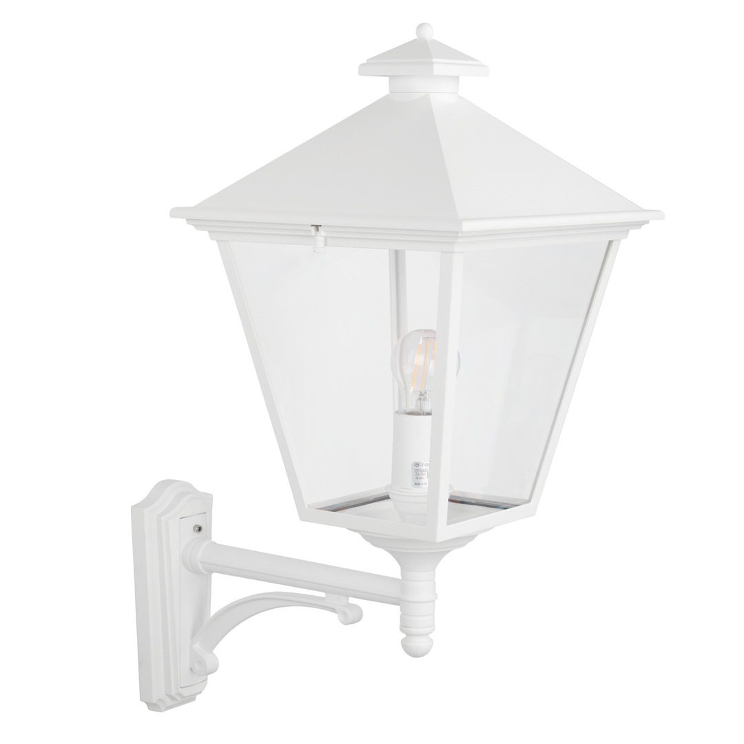 NORLYS London Big 490WH outdoor wall lantern white RAL 9003 E27 IP54