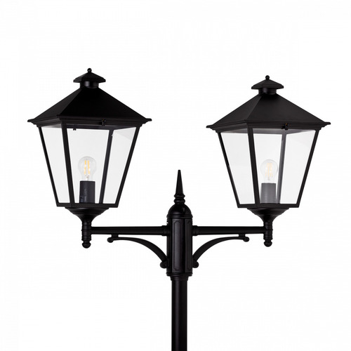Prüfen Garten-/Parklaterne IP54 LONDON BIG 492BL 2xE27 schwarz - Premium NORLYS.