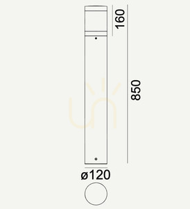 Pollerleuchte Egersund Mini 5117GR Graphit LED 9,1W 4000K 85 cm NORLYS small 7
