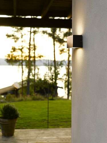 Prüfen ASKER Small Pro 5160 Aluminium 9006 9.9W 4000K Norlys Außenwandlampe.