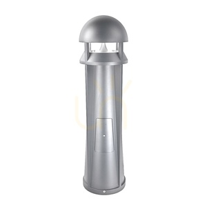 NORLYS Narvik II 553AL LED-Pollerleuchte 13,6 W 3000 K, klarer Diffusor, Hellgrau RAL 9006, 95 cm small 4