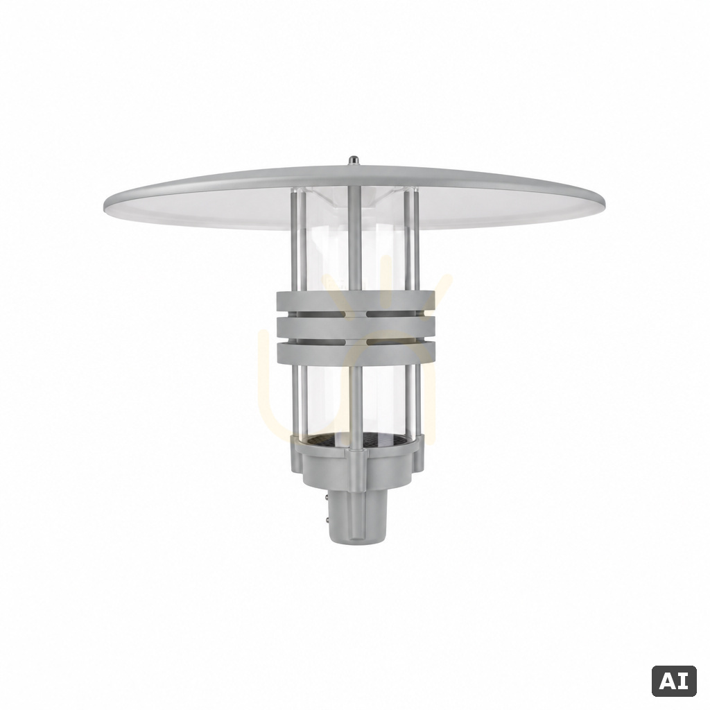 Pole-top luminaire VISBY 576AL 44.5W 3000K light grey RAL 9006 - NORLYS