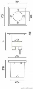 Walkover-Außenleuchte SU-MA 4725 B silber LED GU10 IP67 35W small 3