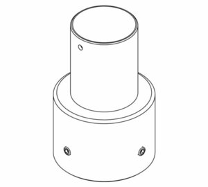 Reduzierstück NORLYS 7665GR Ø60/Ø76 mm für Nice-Leuchten und Lamppost-Mast 3005, graphit small 0