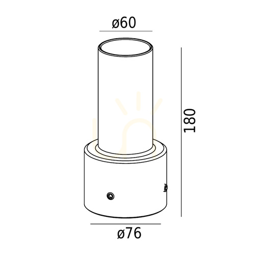 Prüfen Reduzierstück NORLYS 7665GR Ø60/Ø76 mm für Nice-Leuchten und Lamppost-Mast 3005, graphit