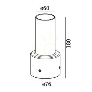 Reduzierstück NORLYS 7665GR Ø60/Ø76 mm für Nice-Leuchten und Lamppost-Mast 3005, graphit small 1