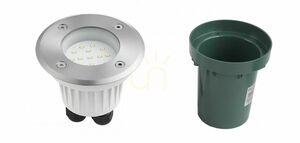 Walkover-Außenleuchte SU-MA LED 1W silber 3000K Ø10,8 cm ST 5024 small 1