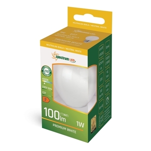 Led Kugel E27 230 V 1 W Cog Nw Milky Spectrum 1 Led Kugel E27 230 V 1 W Cog Nw Milky Spectrum small 1