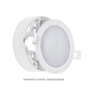 Algine Eco 2w1 Anbaudownlight 6 Ww 230 V 110st Ip20 Ik06 115x35mm Weiß Rund small 2