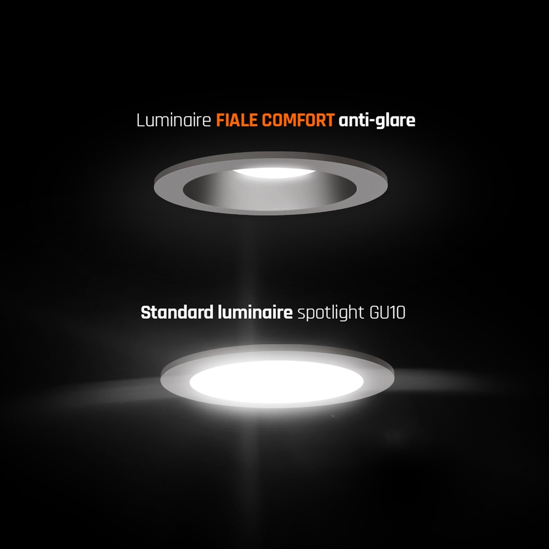 Vorschau Fiale Comfort Anti Glare Gu10 250 V Ip20 Fi85x50mm Schwarz Rund Center Schwarz Beweglich Fiale Comfort Anti Glare Gu10 250 V Ip20 Fi85x50mm Schwarz Rund Center Schwarz Beweglich