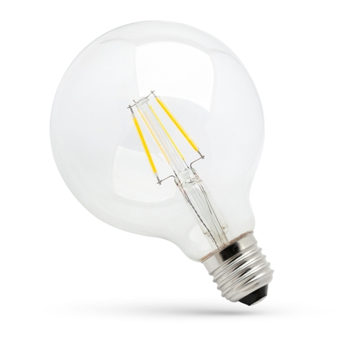 Prüfen Led Glob G125 E27 230 V 8.5 W Cog Ww Klar Dimmbar Spektrum