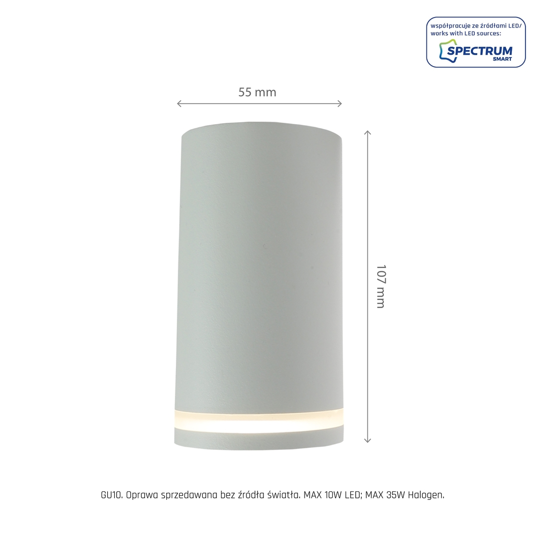 Prüfen Chloe Mini Ring Aufputz Gu10 230 V Ip20 Fi55*107mm Weiß Unbeweglich Chloe Mini Ring Aufputz Gu10 230 V Ip20 Fi55*107mm Weiß Unbeweglich