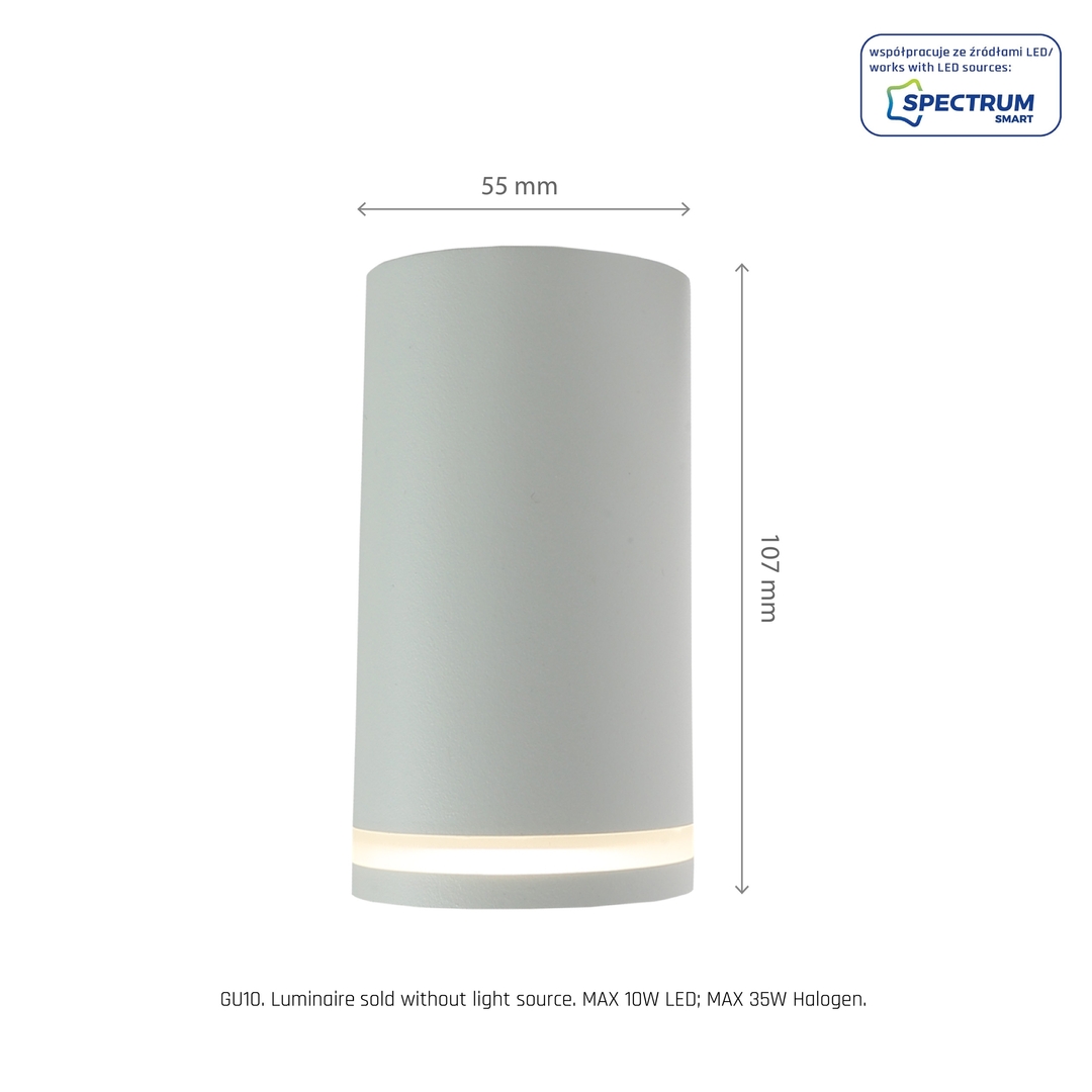 Anzeige Chloe Mini Ring Aufputz Gu10 230 V Ip20 Fi55*107mm Weiß Unbeweglich Chloe Mini Ring Aufputz Gu10 230 V Ip20 Fi55*107mm Weiß Unbeweglich