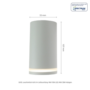 Chloe Mini Ring Aufputz Gu10 230 V Ip20 Fi55*107mm Weiß Unbeweglich 9 Chloe Mini Ring Aufputz Gu10 230 V Ip20 Fi55*107mm Weiß Unbeweglich small 9