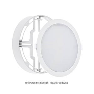 Algine Eco 2w1 Anbaudownlight 18 Ww 230 V 110st Ip20 Ik06 223x35mm Weiß Rund small 2