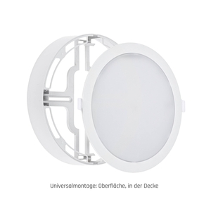 Algine Eco 2w1 Anbaudownlight 18 Ww 230 V 110st Ip20 Ik06 223x35mm Weiß Rund small 8