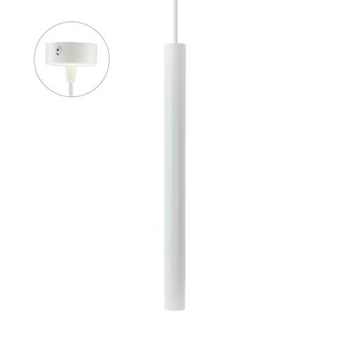 Prüfen Chloe Slim Mr11 Pendelleuchte Sockel 250 V Ip20 40x500+1m Kabel Weiß Verstellbarer Leuchtwinkel