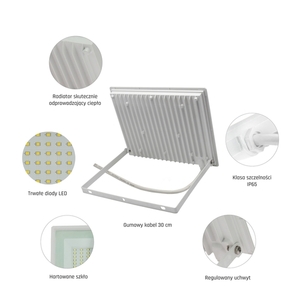 Noctis Lux 3 Flutlichtstrahler 50 Ww 230 V Ip65 180x140x27mm Weiß small 5