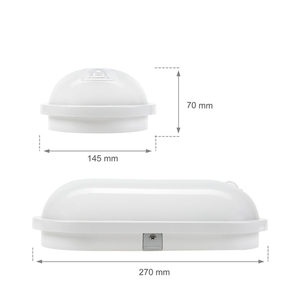 Technic Channel Lamp 20 W Nw 230 V 120st Ip54 Ik07 270x145x70mm Weiß Oval Motion Sensor Pir. 1 Technic Channel Lamp 20 W Nw 230 V 120st Ip54 Ik07 270x145x70mm Weiß Oval Motion Sensor Pir. small 1