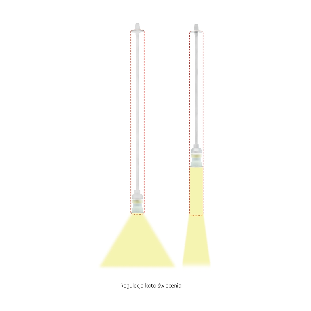 Aussicht Chloe Slim Mr11 Pendelleuchte Rail 3 F 250 V Ip20 40x500+1m Kabel Weiß Verstellbarer Lichtwinkel Chloe Slim Mr11 Pendelleuchte Rail 3 F 250 V Ip20 40x500+1m Kabel Weiß Verstellbarer Lichtwinkel
