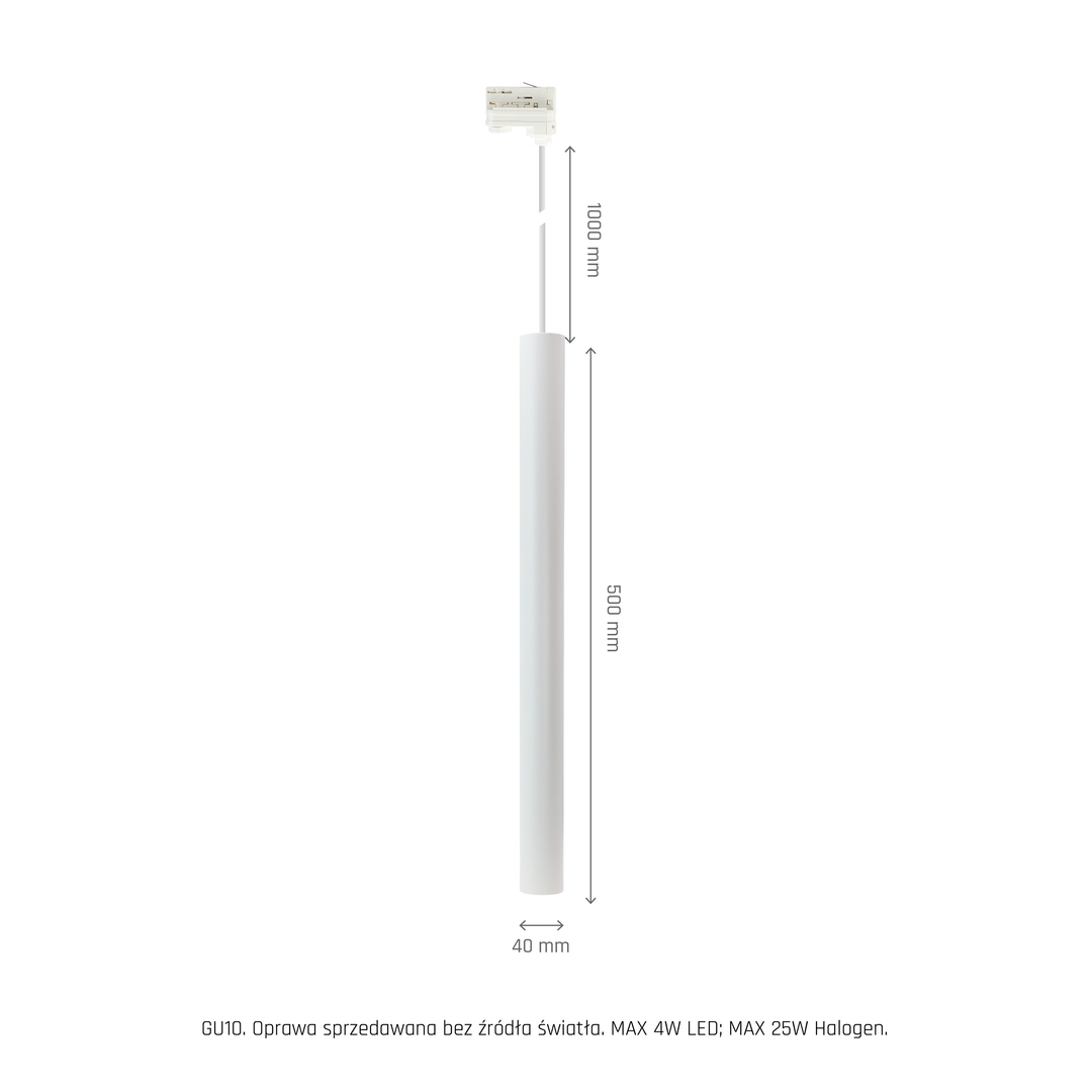 Vorschau Chloe Slim Mr11 Pendelleuchte Rail 3 F 250 V Ip20 40x500+1m Kabel Weiß Verstellbarer Lichtwinkel Chloe Slim Mr11 Pendelleuchte Rail 3 F 250 V Ip20 40x500+1m Kabel Weiß Verstellbarer Lichtwinkel