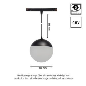System Shift Globe P Sphere Lighting Fixture Overhangs on String 100 (850mm Kabel) 5W 165st Schwarz 5 Jahre Garantie. small 9