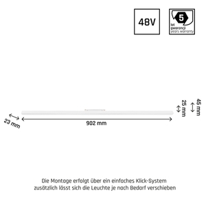 System Shift Line L Leuchte für Stromschiene 902x23x42mm 22 W 100st Weiß 5 Jahre Garantie. small 3