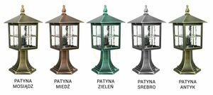 Außenstehleuchte SU-MA Wenecja schwarz patina Eisglas 45 cm K 4011/1/KW small 3