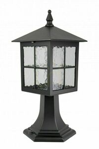 Außenstehleuchte SU-MA Wenecja schwarz patina Eisglas 45 cm K 4011/1/KW small 0
