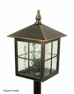 Außenstehleuchte SU-MA Wenecja K 5002/1/KW schwarz patina Eisglas 156 cm small 6