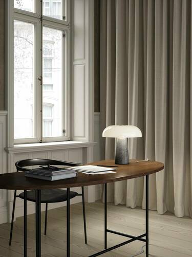 Prüfen GLOSSY DFTP E27 15W Marble Grey Tischleuchte.
