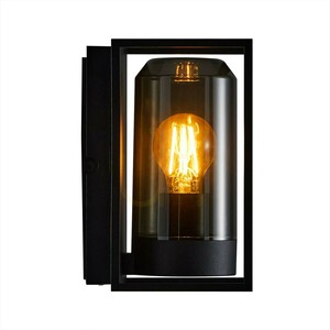 Nordlux Griffin 2218131047 Außenwandleuchte E27 – schwarz, rauchfarbener Schirm small 4